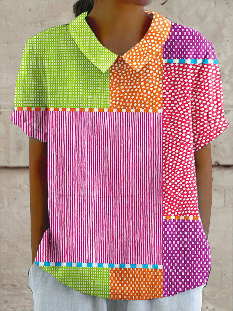 Mia-Lotte – Farbenfrohe Patchwork-Bluse – Produktansicht 1