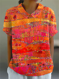 Zoé – Bluse mit abstraktem Print – Produktansicht 1
