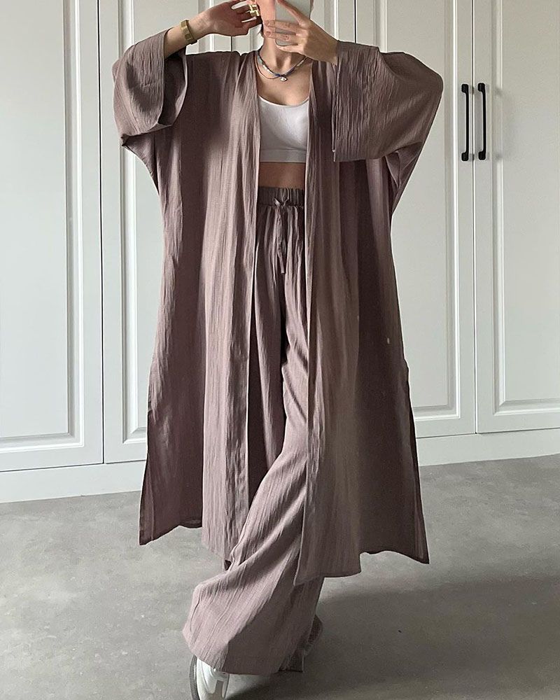 Lässiges Zweiteiler-Set Damen mit Weste und Hose – Thalia