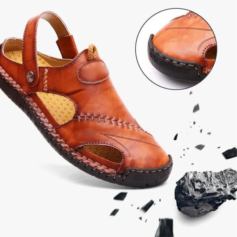 Orthopädische Herren-Ledersandalen – Marco