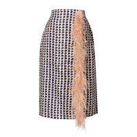 Zweiteiliges Chiffon Sommeroutfit mit Gürtel und Rock – Maurelle