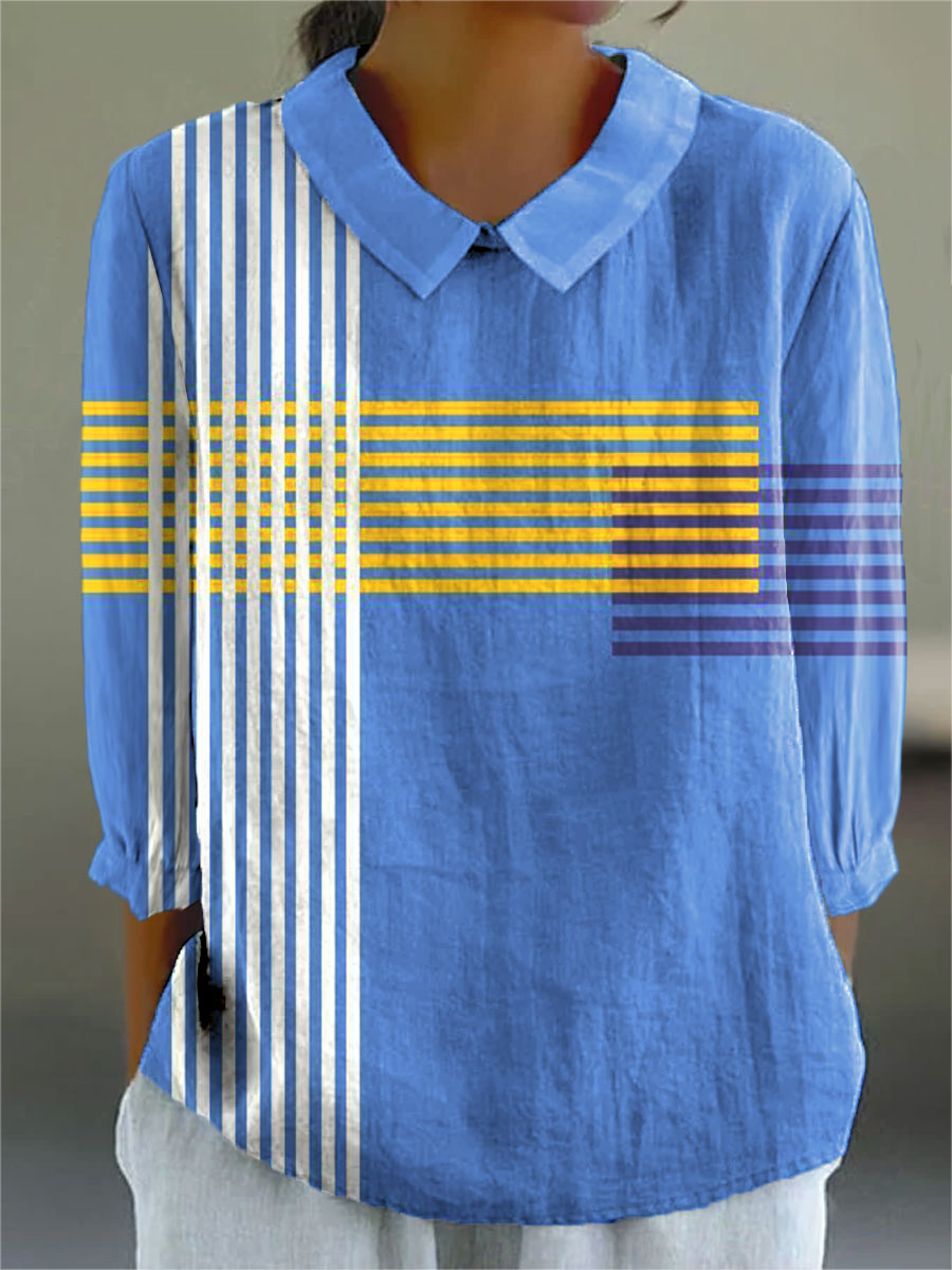 Hannah-Paula – Künstlerische Bluse mit Print – Produktansicht 1