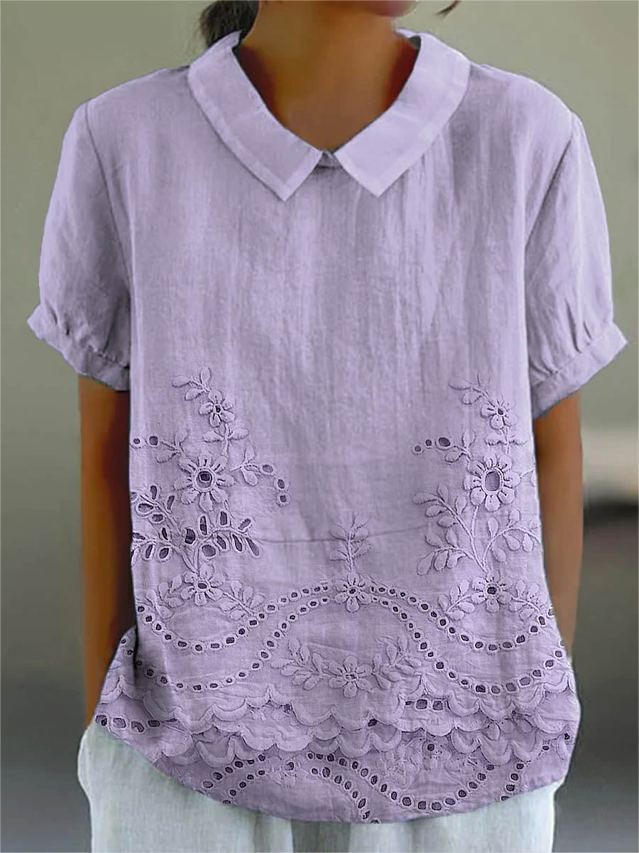 Tabea – Bluse mit Blumenstickerei – Produktansicht 5