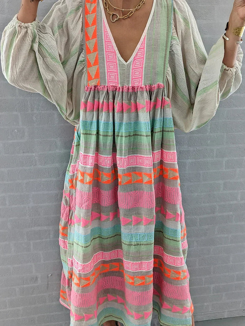 Sommerliches Maxikleid mit Farbverlauf – Solenne