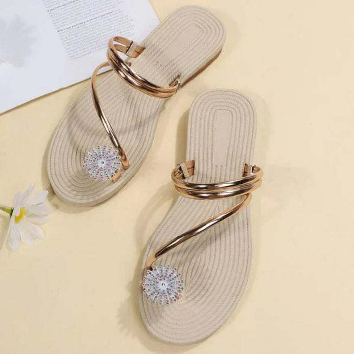 Trendige Damensandalen mit einzigartigem Schneeflockendetail – Arluna