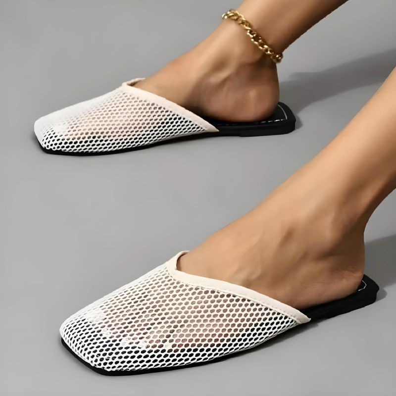 Damen Mesh-Pantoletten mit geschlossener Spitze – Odessa