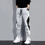 Locker Geschnittene Herren Patchwork-Joggers mit Kordelzug – Rafael