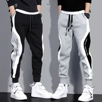 Locker Geschnittene Herren Patchwork-Joggers mit Kordelzug – Rafael