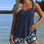 Lena – Zweiteiliger gestreifter Tankini mit Strandshorts – Produktansicht 1