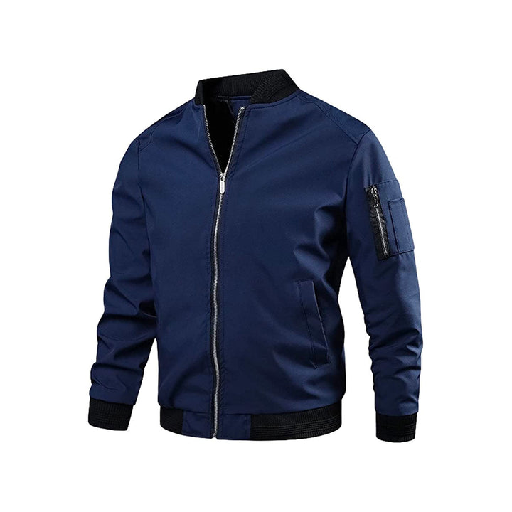 Leichte & trendige Herren Bomberjacke mit Reißverschluss – Jaron