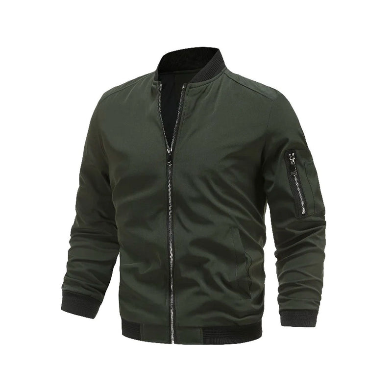 Leichte & trendige Herren Bomberjacke mit Reißverschluss – Jaron