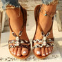 Boho-Perlen Slip-On Sommersandalen – Amira