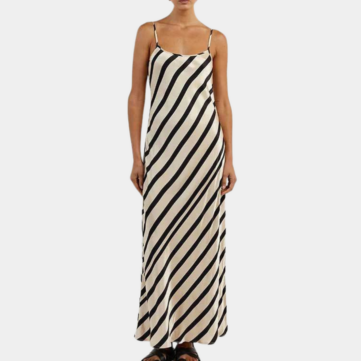 Ärmelloses Gestreiftes Sommerkleid – Marise