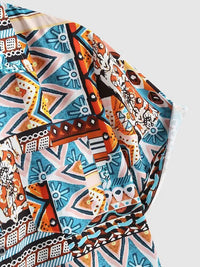 Sommer Damen Shirt mit Ethnischem Druck und Brusttasche – Nova