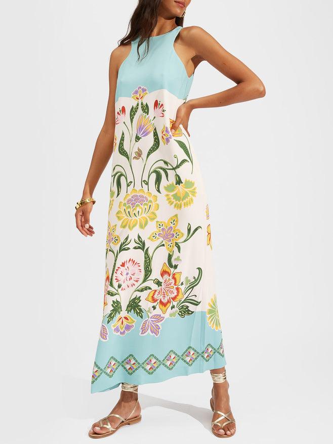 Josefine – Midikleid ärmellos mit Blumenprint Resort Sunshine – Produktansicht 2