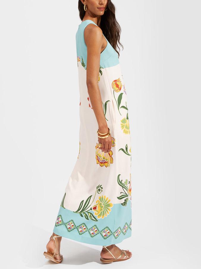 Josefine – Midikleid ärmellos mit Blumenprint Resort Sunshine – Produktansicht 3