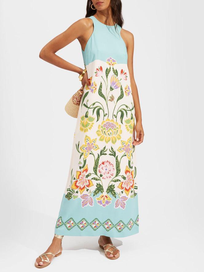 Josefine – Midikleid ärmellos mit Blumenprint Resort Sunshine – Produktansicht 1