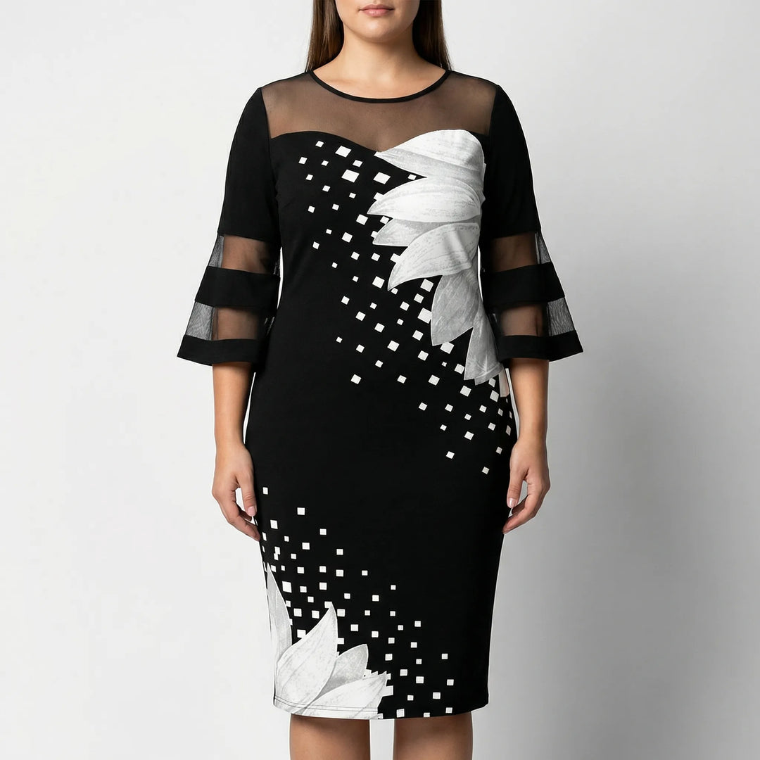 Damenkleid Mit Blumenmuster In Großen Größen - Patty