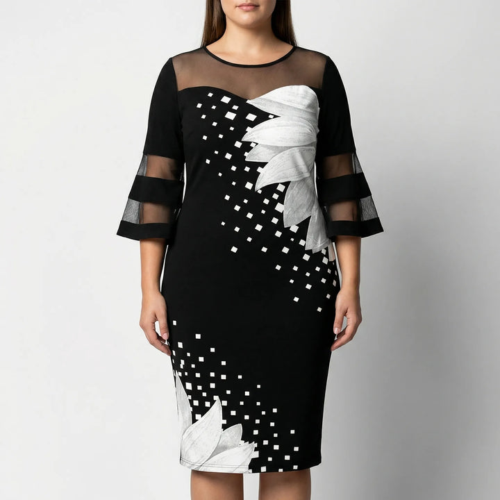 Damenkleid Mit Blumenmuster In Großen Größen - Patty