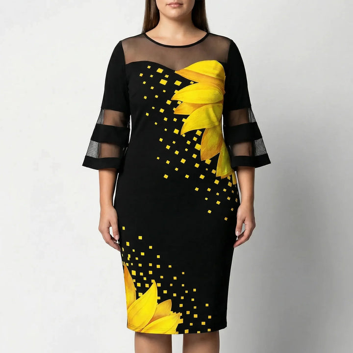 Damenkleid Mit Blumenmuster In Großen Größen - Patty