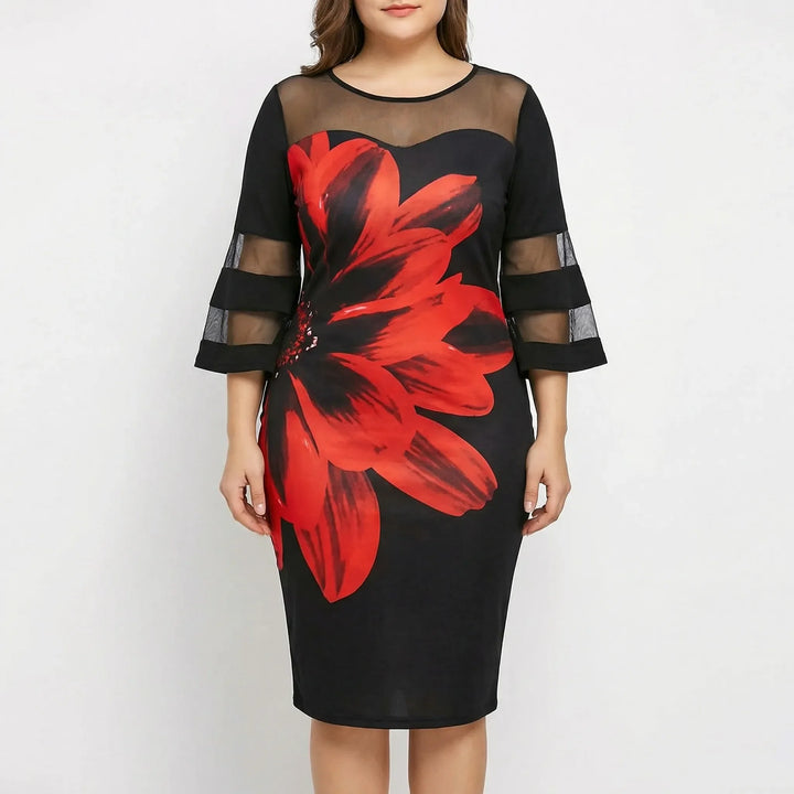 Damenkleid Mit Blumenmuster In Großen Größen - Patty