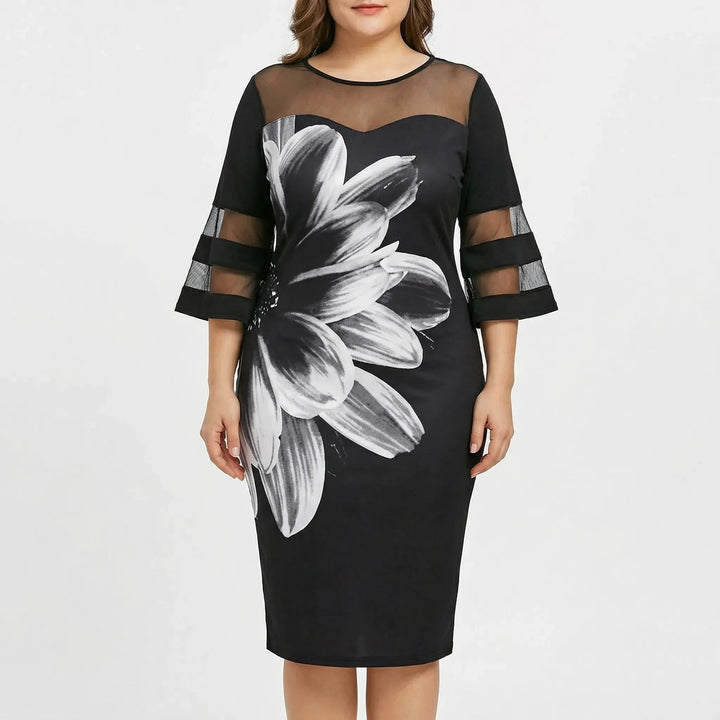 Damenkleid Mit Blumenmuster In Großen Größen - Patty