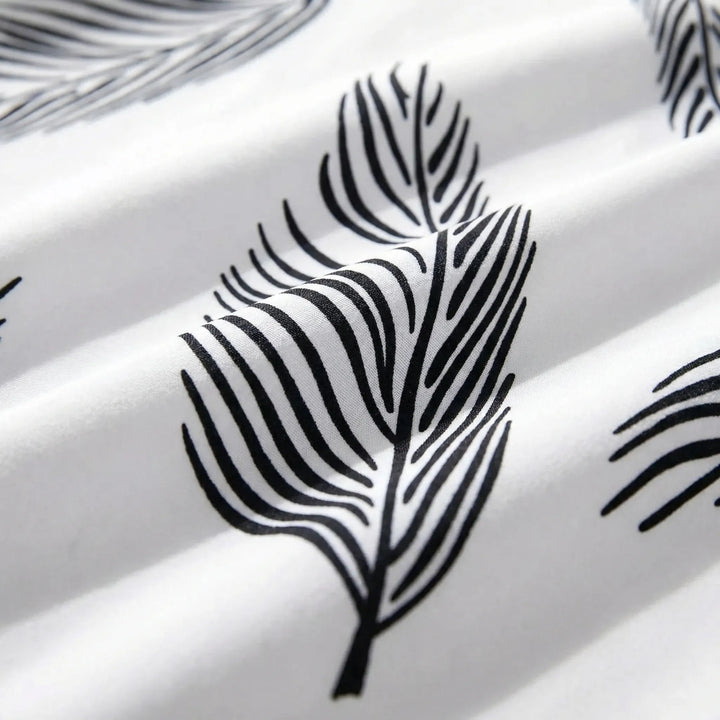 Damenkleid Weiß Mit Blätter-Print - Marion