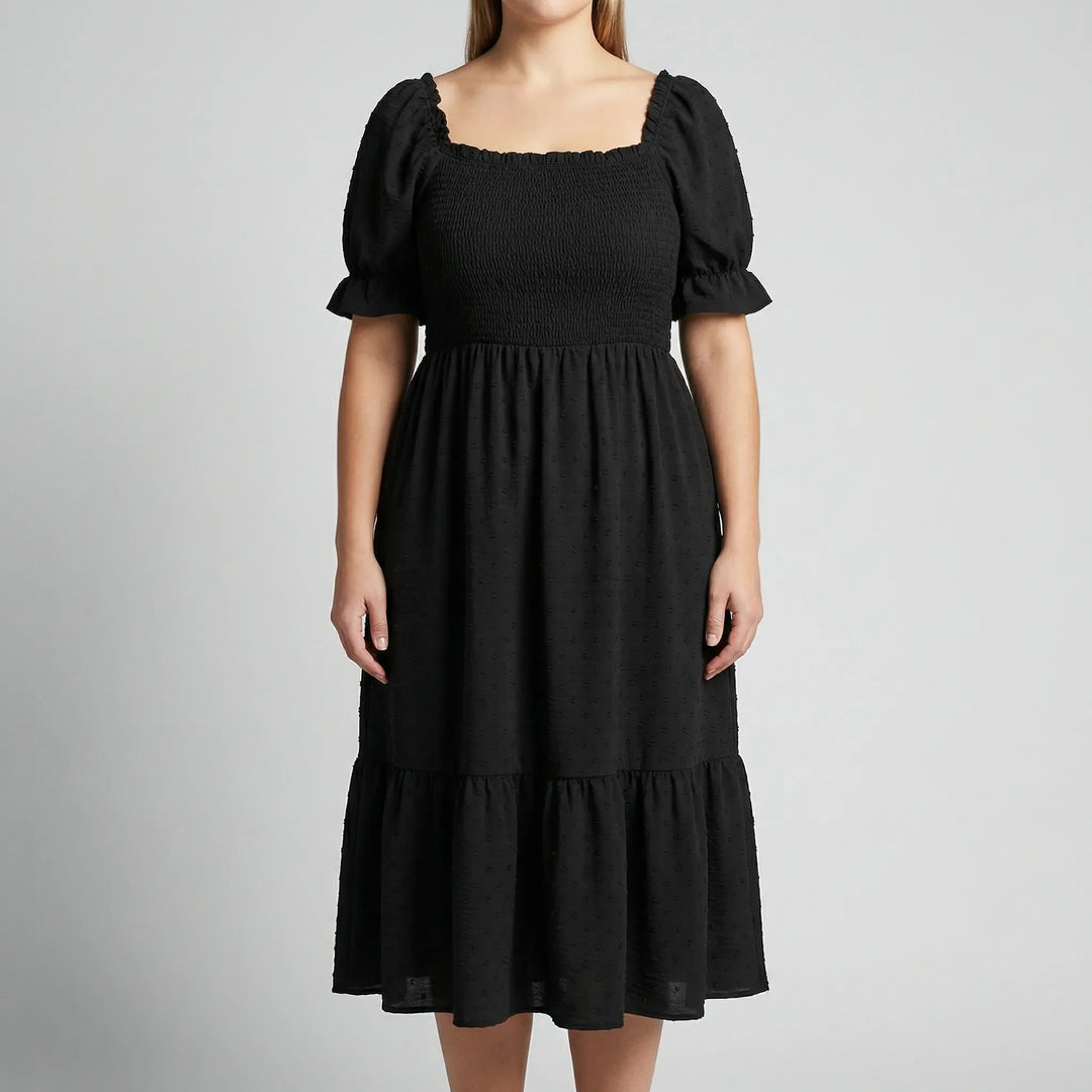 Damenkleid XL Mit Gesmoktem Oberteil - Connie