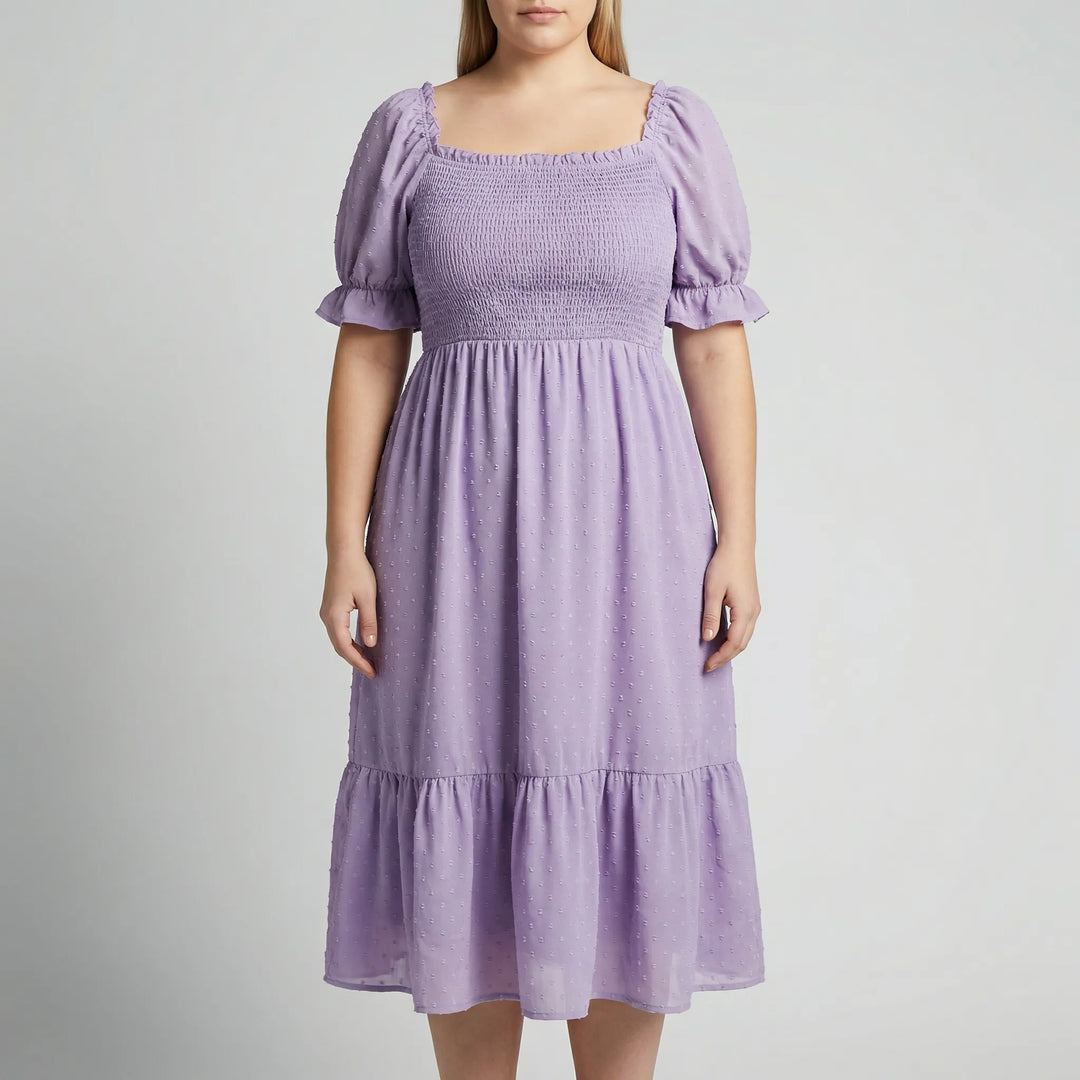 Damenkleid XL Mit Gesmoktem Oberteil - Connie