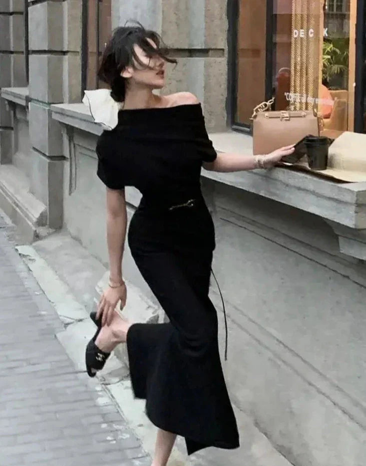 Elegantes Bodycon Maxikleid mit Off-Shoulder – Valentina
