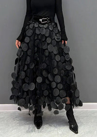 Rock mit Polka-Dots und Fließendem Schnitt – Fleur