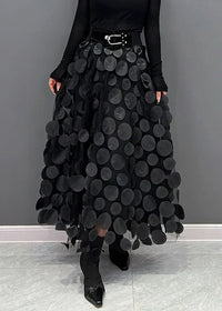 Rock mit Polka-Dots und Fließendem Schnitt – Fleur