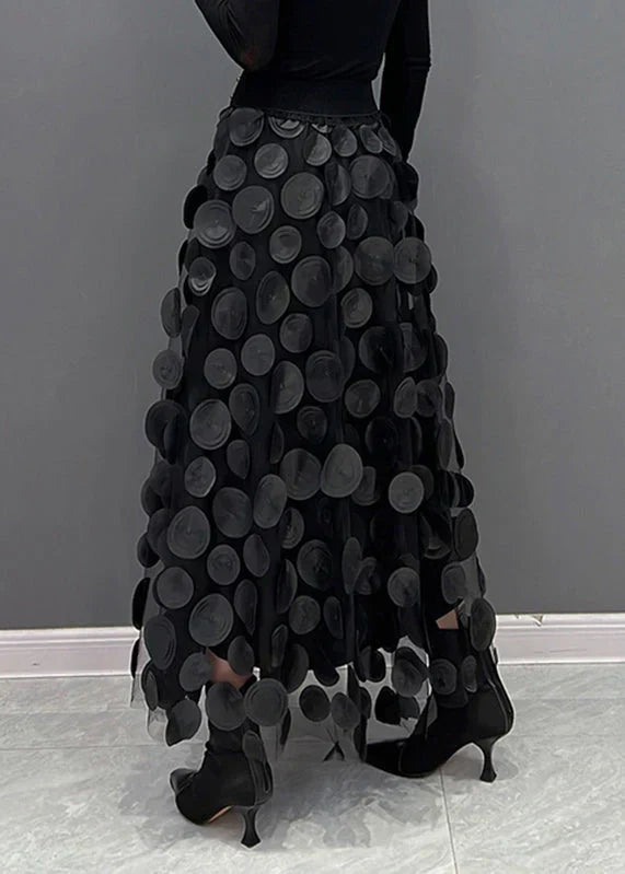 Rock mit Polka-Dots und Fließendem Schnitt – Fleur