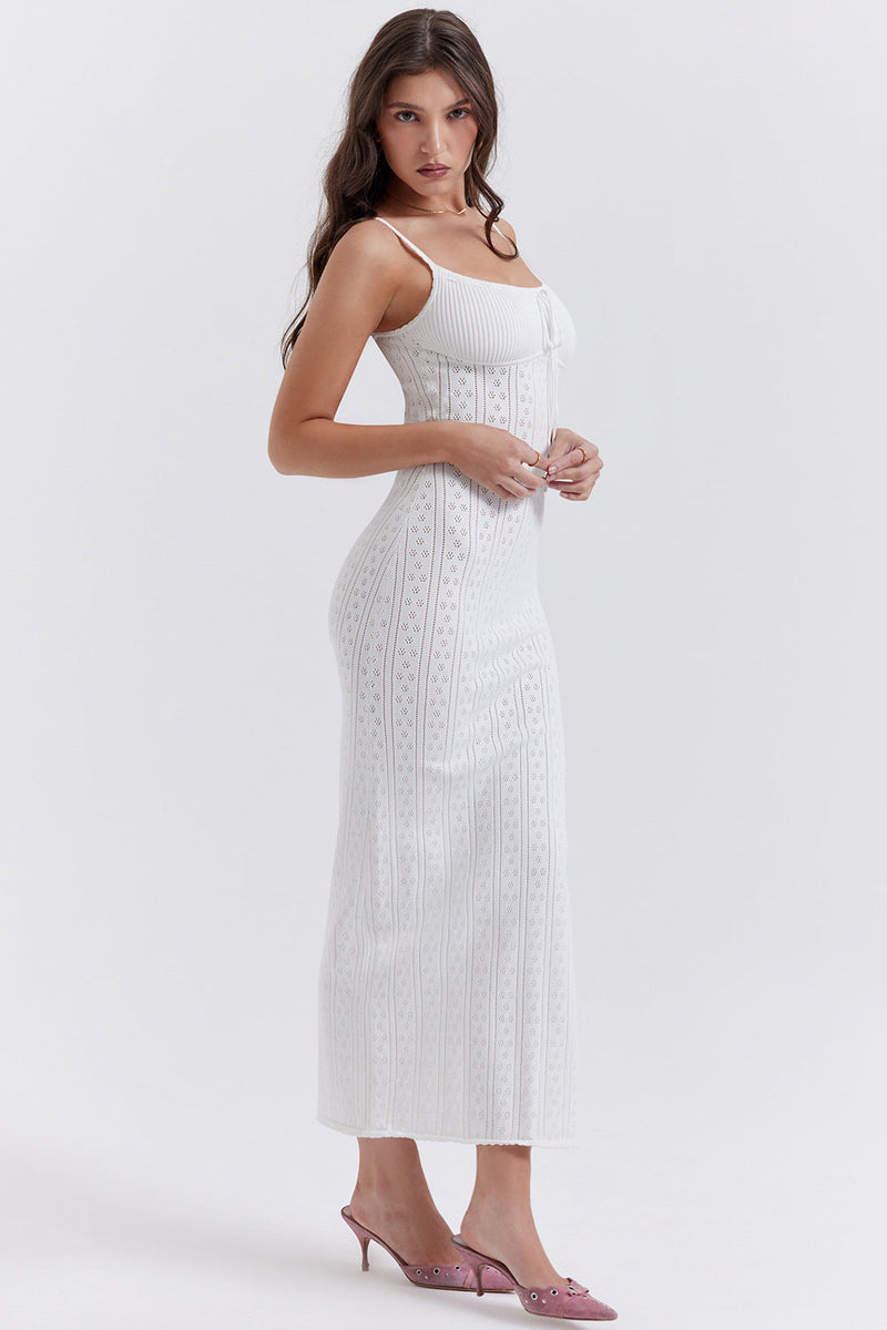 Weiße gehäkelte Boho-Sommerkleider – Lyra