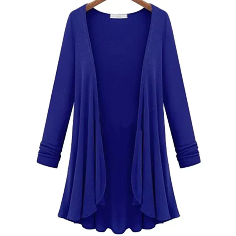 Damen Strick-Cardigan mit Rüschen – Chiara
