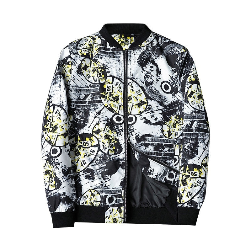Abstract Bedruckte Herren-Bomberjacke - Enzo