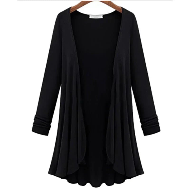 Damen Strick-Cardigan mit Rüschen – Chiara