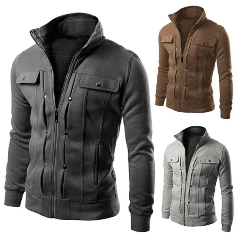 Herren Zip-Up Stehkragen-Jacke – Carlo