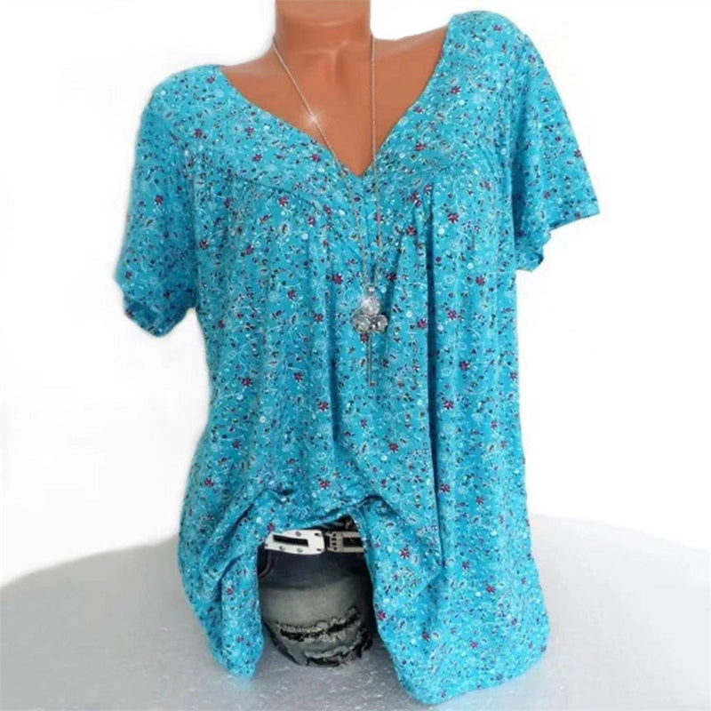 Damen Boho Sommerbluse mit Blumenprint - Celeste