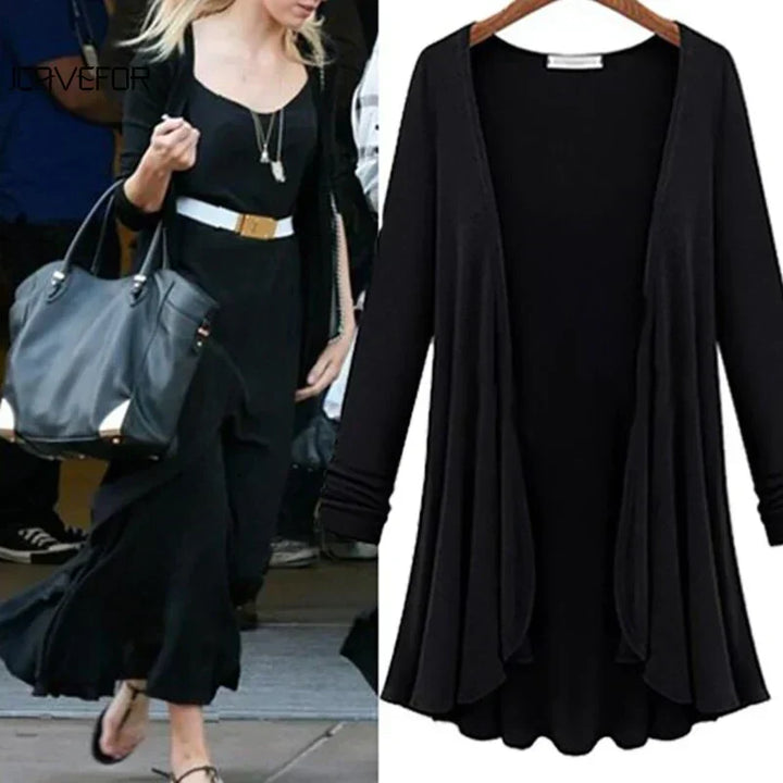 Damen Strick-Cardigan mit Rüschen – Chiara