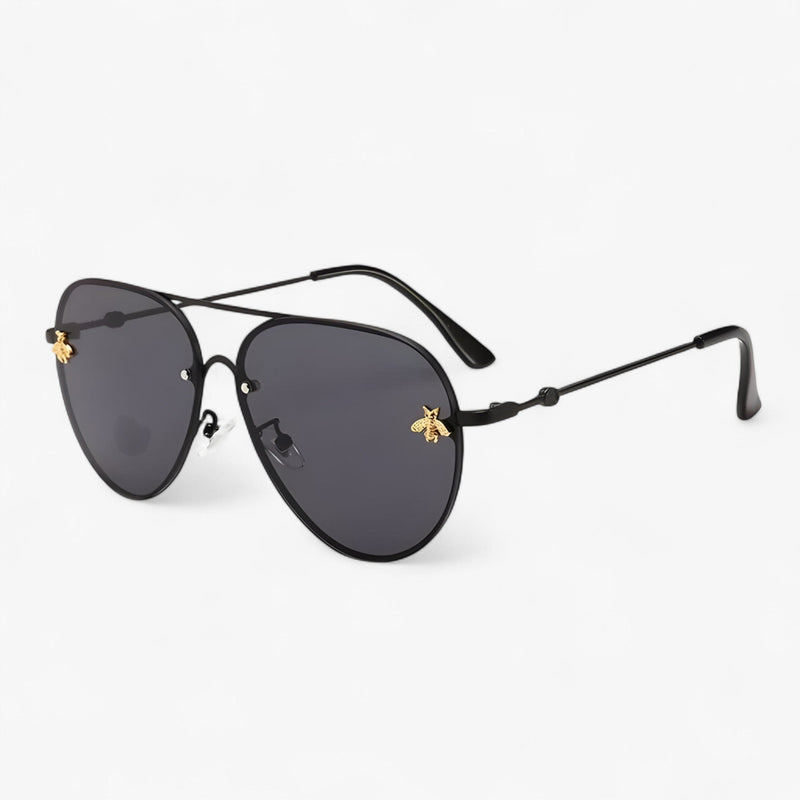 Vintage Piloten-Sonnenbrille mit Bienen-Detail – Halcyon