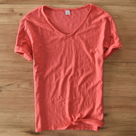 Leichtes Leinen V-Ausschnitt Shirt Herren – Atmungsaktiv & Sommerlich – Thilo