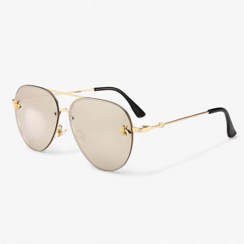Vintage Piloten-Sonnenbrille mit Bienen-Detail – Halcyon