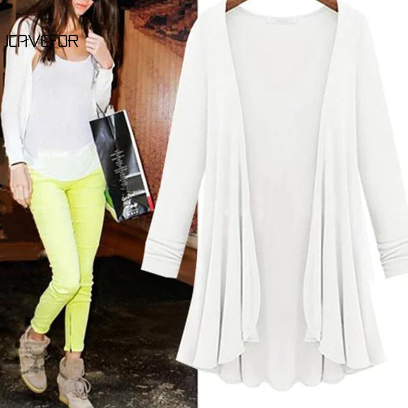 Damen Strick-Cardigan mit Rüschen – Chiara