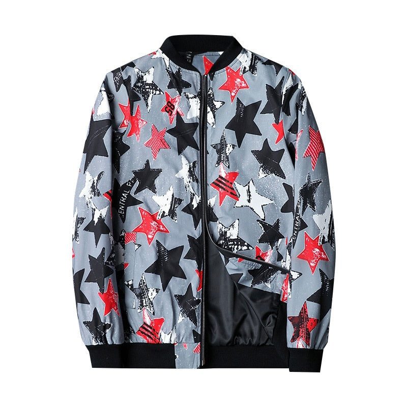 Abstract Bedruckte Herren-Bomberjacke - Enzo