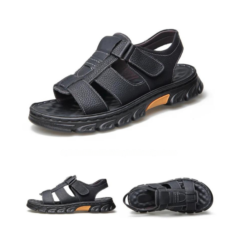 Orthopädische Leder-Herrensandalen – Thijs