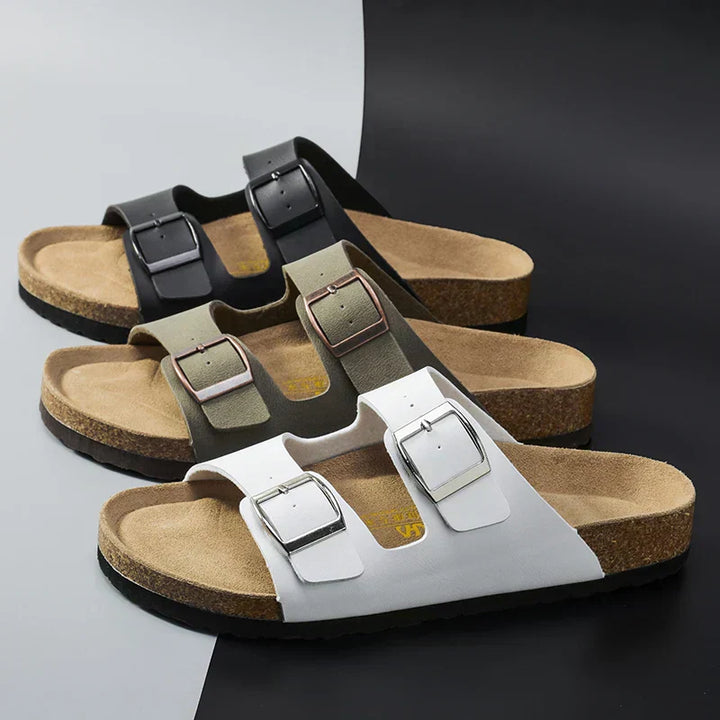 Luftige & Bequeme Herren Ledersandalen mit Verstellriemen – Matteo