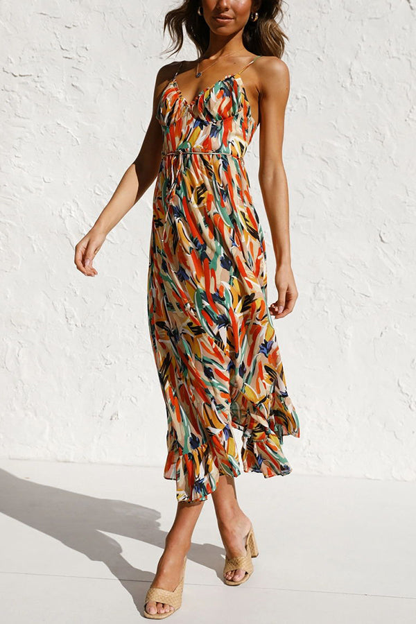 Luftiges Maxi-Sommerkleid mit Taillenschnitt – Mira