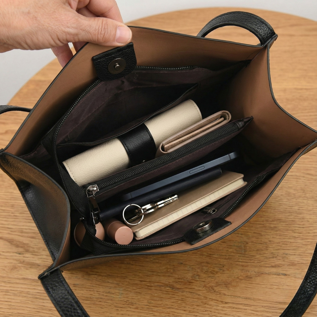 Sarina – Elegante Leder-Umhängetasche – Produktansicht 5