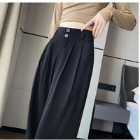 Schwarze Damen High Waist Palazzo-Hose – Elena